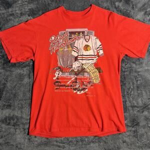 Vintage Portland Winter Hawks Red 1992 WHL Hockey Size XL Shirt